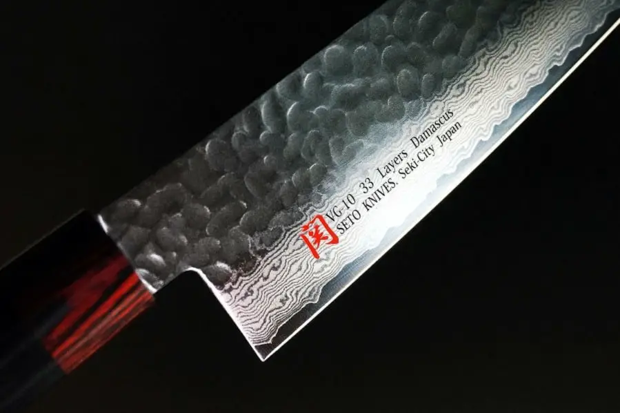 Iseya I-series 33 Layer VG-10 Damascus Hammered Japanese Chefs Gyuto Knife 210mm