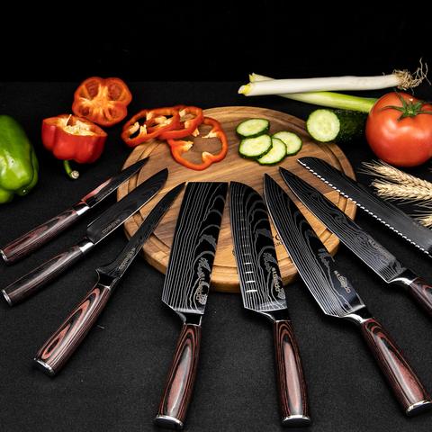 Yatoshi Knives 12 Piece High Carbon Stainless Steel Knife Block