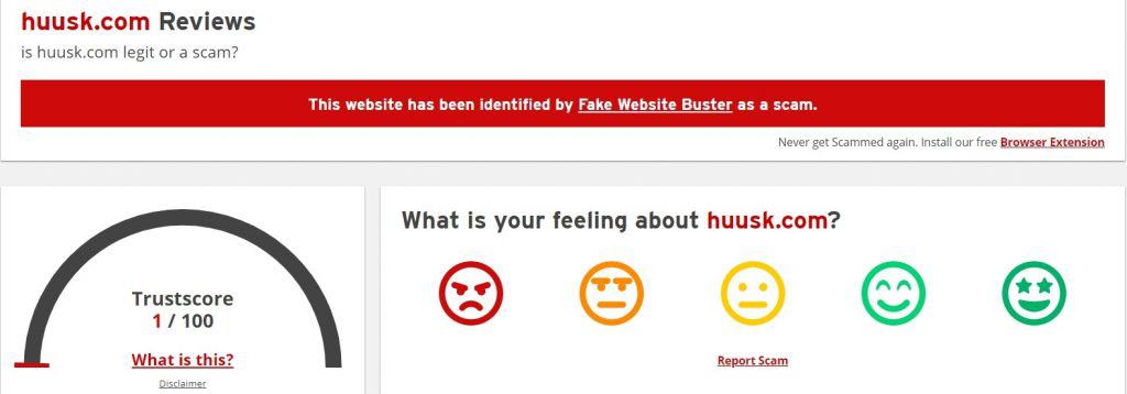 huusk.com on Scamadviser