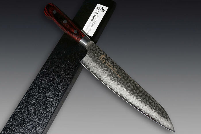 Sakai Takayuki 33-Layer VG10 Damascus Hammered Japanese Chef's Gyuto Knife 210mm