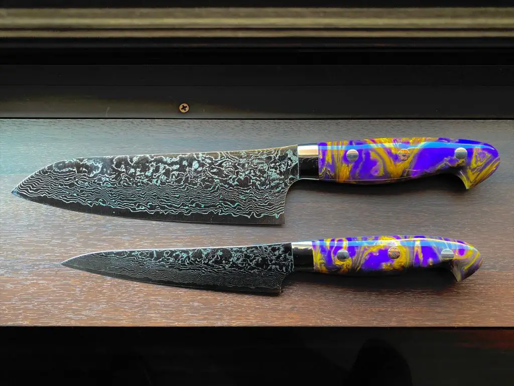 Kurosaki santoku 165 and Kurosaki petty knife