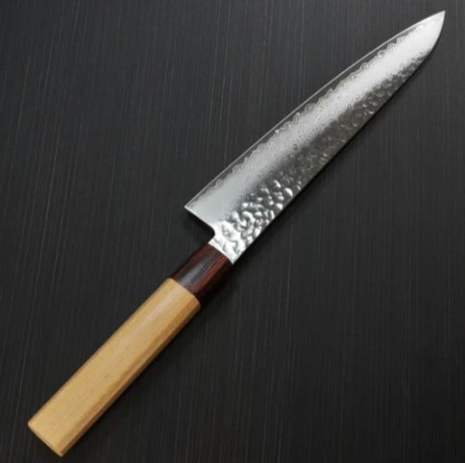 Sakai Takayuki 33-Layer VG10 Damascus Hammered WA Japanese Chef's Gyuto Knife 210mm